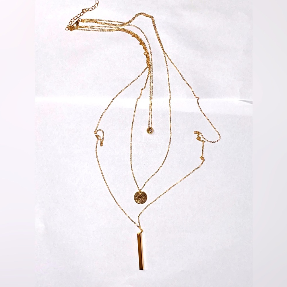 Paparazzi Necklace with earrings ❤️ Charming 3 tiered Necklace ❤️